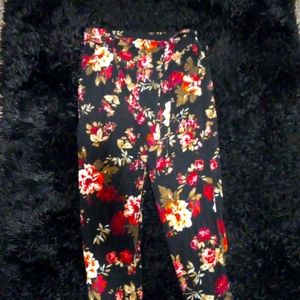Floral Pants Tie In The Front